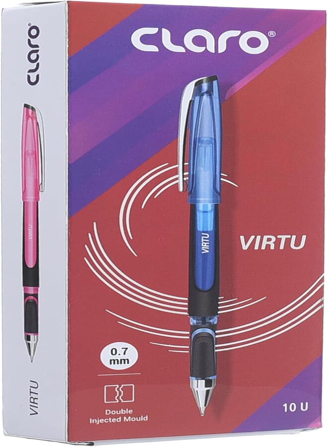 Claro Virtu CL-5019 High Qualty Smooth Blue Ink 0.7mm Fine 10 Pieces